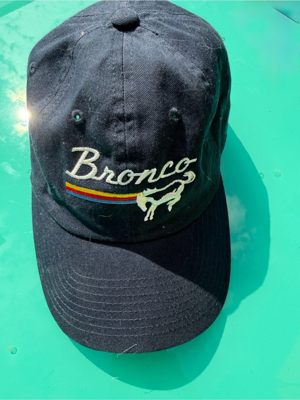 Ford Bronco Navy Blue Baseball Cap with Multicolor Embroidery